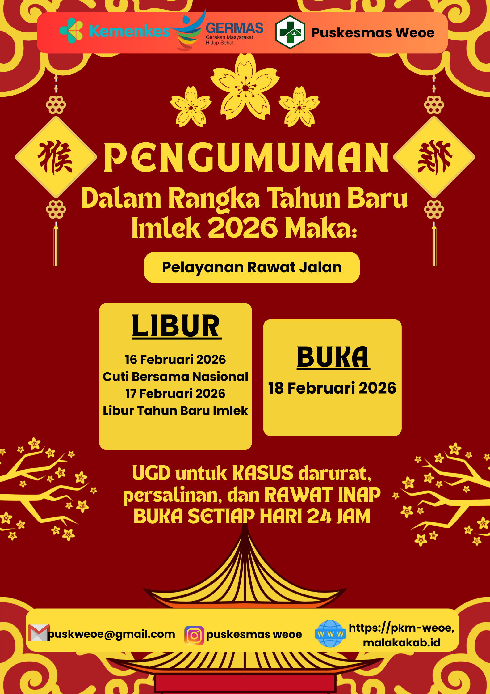 Libur Cuti Bersama Nasional &amp; Tahun Baru Imlek